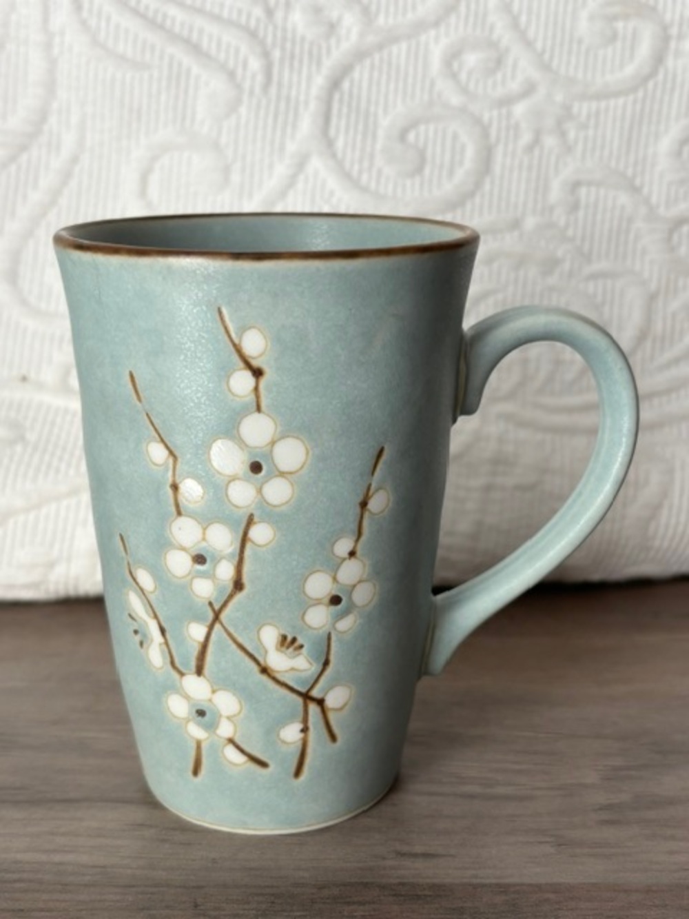 4 Kafuh Pottery Cherry ๐ Blossom Design Tall Mugs 12oz. - Picture 2 of 5